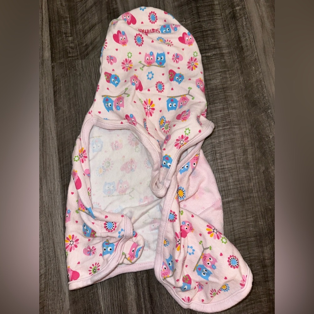 Pink Owl Print Baby Blanket